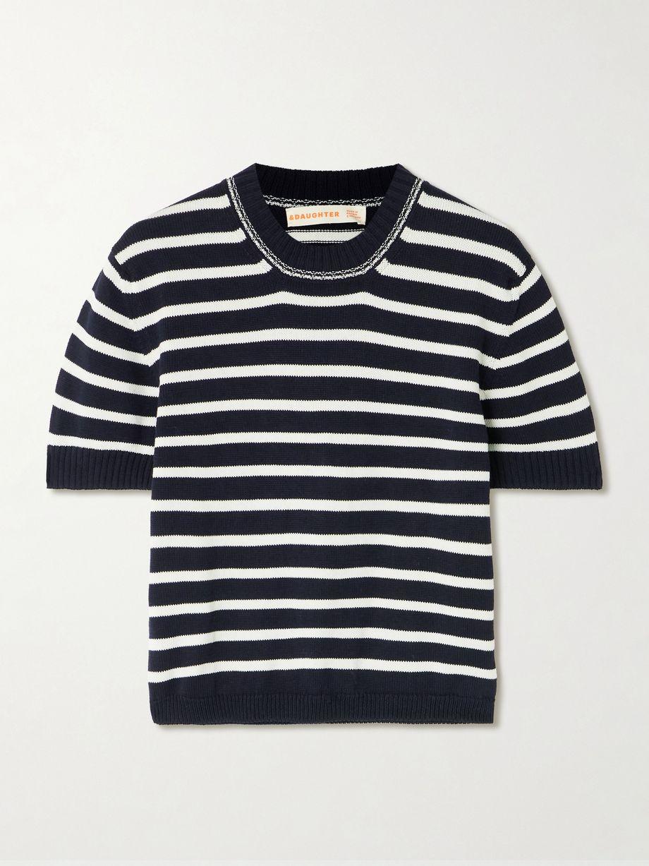 Shona striped organic cotton top by &DAUGHTER